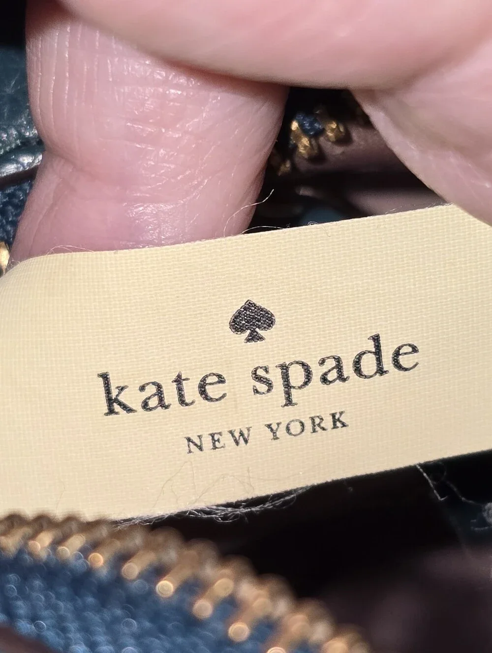 Kate Spade Vintage Reilly Larchmont Avenue satchel, dark teal pebbled leather.